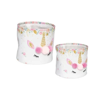 Textíl tárolokosár szett Unikornis mintázattal Textíl tárolokosár szett Unikornis mintázattal