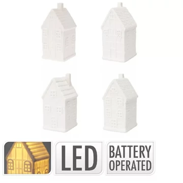 Házikó LED-es fehér M10cm