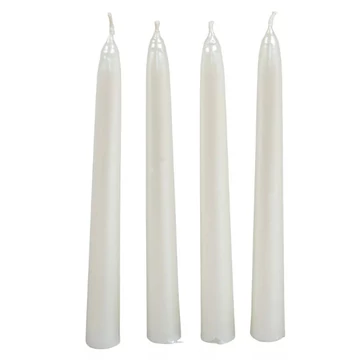 Metál spitz gyertya 195 mm fehér 4db/csom (db ár) Metál spitz gyertya 195 mm fehér 4db/csom (db ár)