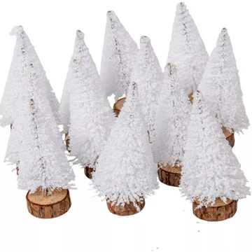 Mini fenyő fehér havas 10cm 1db