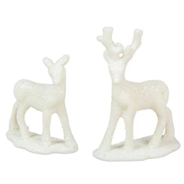 Szarvas műa glitteres fehér M5-7cm 2db-os