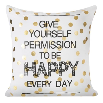 DANI párnahuzat feliratokkal és arany pöttyökkel DANI párnahuzat feliratokkal és arany pöttyökkel