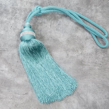 Tracy dekoratív zsinór, 63 cm, világoskék színben Tracy dekoratív zsinór, 63 cm, világoskék színben