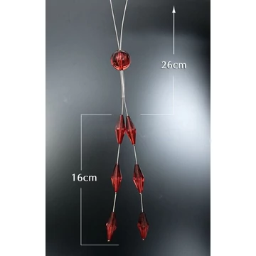 Upinacz Dekoracyjny - Pompás, 100% Poliészter, Piros Upinacz Dekoracyjny - Pompás, 100% Poliészter, Piros