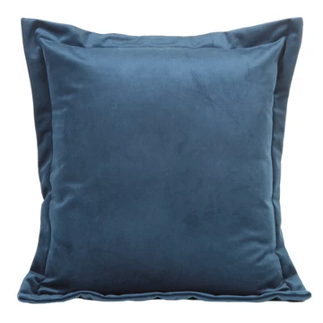 Ria párnahuzat, velúr, díszes szegéllyel, 100% poliészter, sötétkék Ria párnahuzat, velúr, díszes szegéllyel, 100% poliészter, sötétkék