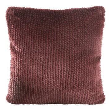 Fox párnahuzat 45x45 cm, plüss, bordó színben Fox párnahuzat 45x45 cm, plüss, bordó színben