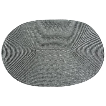 Judy2 ovális struktúrális alátét, acél szín, 30 cm széles, 45 cm hosszú