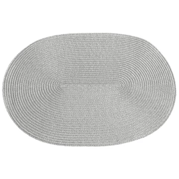 Judy2 ovális struktúrális alátét, ezüst szín, 30 cm széles, 45 cm hosszú