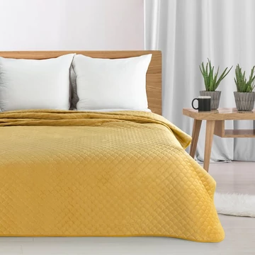 Ariel takaró ágytakaró elegáns 100% poliészter mustár sárga Ariel takaró ágytakaró elegáns 100% poliészter mustár sárga