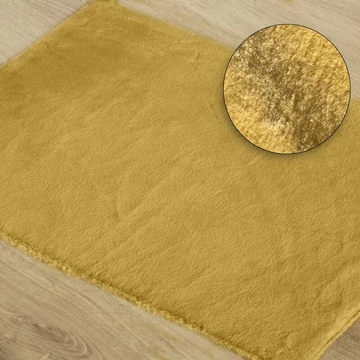 Emilio fürdőszobai szőnyeg - dekoratív, 100% poliészter, mustár sárga színben Emilio fürdőszobai szőnyeg - dekoratív, 100% poliészter, mustár sárga színben