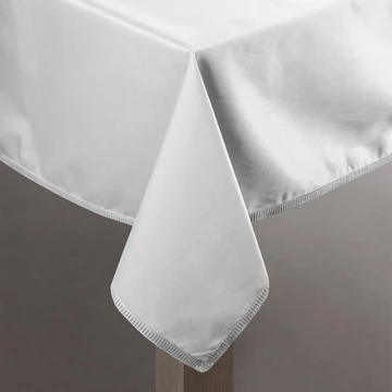 Reina dekoratív asztalterítő csipkével popiel színben 150 cm széles és 300 cm hosszú