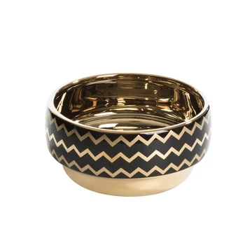 Thea1 dekoratív tál, kerámia, fekete színben Thea1 dekoratív tál, kerámia, fekete színben