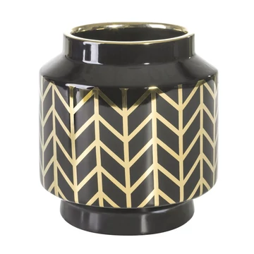 Emera1 dekoratív váza, 100% dolomit, fekete színben Emera1 dekoratív váza, 100% dolomit, fekete színben