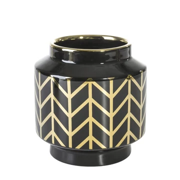 Emera1 dekoratív váza, kerámia, fekete színben Emera1 dekoratív váza, kerámia, fekete színben