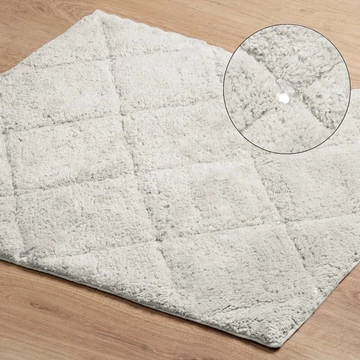 Chic fürdőszobai szőnyeg - puha, elegáns, 100% pamut, krém színű Chic fürdőszobai szőnyeg - puha, elegáns, 100% pamut, krém színű