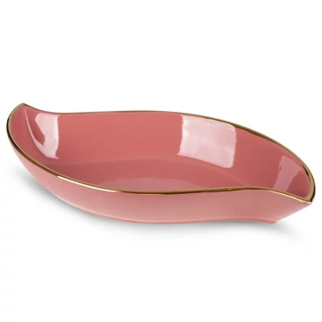 Sibel dekoratív tál - kerámia, sötét rózsaszín Sibel dekoratív tál - kerámia, sötét rózsaszín