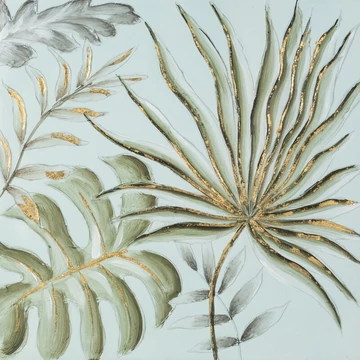 446A festmény - 60 x 60 cm, vászon, világoszöld