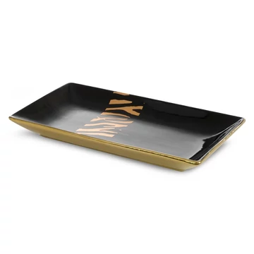 Selena dekorációs tálca - kerámia, fekete Selena dekorációs tálca - kerámia, fekete