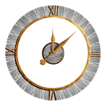 Dekorációs óra 25 - Falióra, elegáns dizájn, vas és MDF, barna szín Dekorációs óra 25 - Falióra, elegáns dizájn, vas és MDF, barna szín