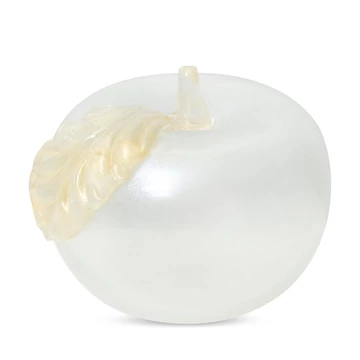 Gabi üveg dekorációs figura, kézzel készített, 100% üveg, fehér színben