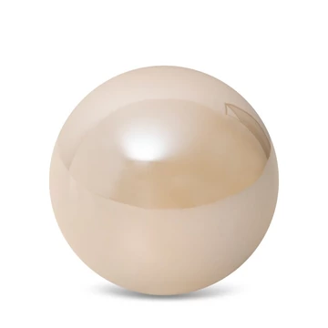 Simona6 dekoratív gömb - kerámia, bézs szín, 12 cm átmérő, 11 cm magasság