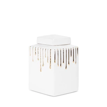 LUIS kerámia tartály szivárgó aranyfesték motívumával LUIS kerámia tartály szivárgó aranyfesték motívumával