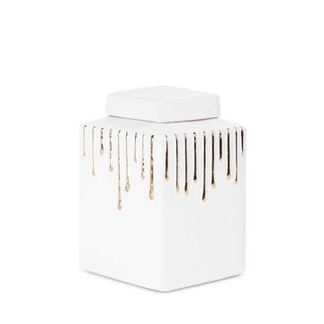 LUIS kerámia tartály szivárgó aranyfesték motívumával LUIS kerámia tartály szivárgó aranyfesték motívumával