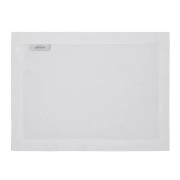 4 db BIANCA alátét készlet ezüstszállal átszőtt vászonszerű anyagból, szélein dupla csíkkal