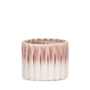 Krem színű kerámia kaspó, 14 cm széles, 11 cm magas Krem színű kerámia kaspó, 14 cm széles, 11 cm magas