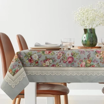 Gobelin asztalterítő modern design tartós anyag szürke szín Gobelin asztalterítő modern design tartós anyag szürke szín