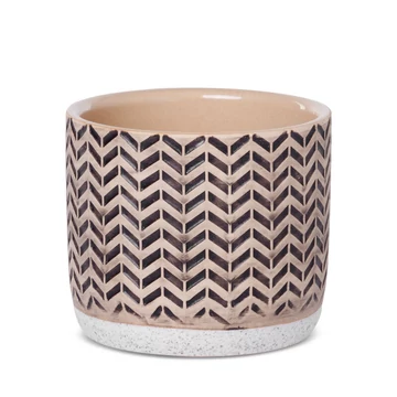 Krem színű kerámia kaspó, 11 cm átmérő, 10 cm magasság Krem színű kerámia kaspó, 11 cm átmérő, 10 cm magasság