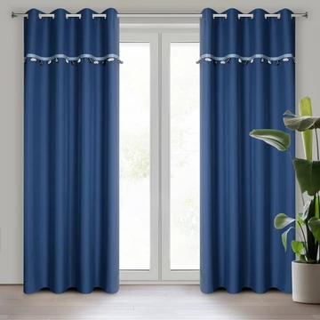 Carmen Zászló 2 Gyerek függöny, 100% poliészter, sötétkék színben Carmen Zászló 2 Gyerek függöny, 100% poliészter, sötétkék színben