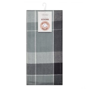 Mona konyhai törölköző készlet, 100% pamut, fekete színben