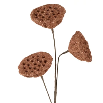 Natu 419 dekorációs virág - 63 cm, 80% műanyag, téglavörös színben