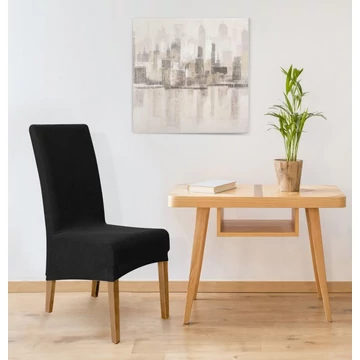 Vízálló székborító, kockás mintás, 95% poliészter, 5% elasztán, fekete szín