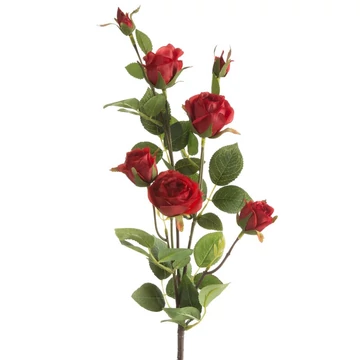 Natu 429 Rózsa dekorációs virág, műanyag, piros szín Natu 429 Rózsa dekorációs virág, műanyag, piros szín