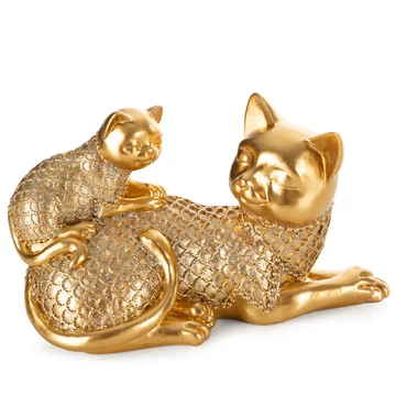 Mari dekorációs figura - arany színben, poliészter gyanta anyagból Mari dekorációs figura - arany színben, poliészter gyanta anyagból