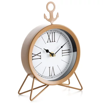 Dekoratív óra - barna fém, álló kivitel Dekoratív óra - barna fém, álló kivitel