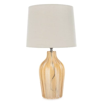 Gavin Lampa – Asztali és padló lámpa, üveg anyag, bézs szín Gavin Lampa – Asztali és padló lámpa, üveg anyag, bézs szín