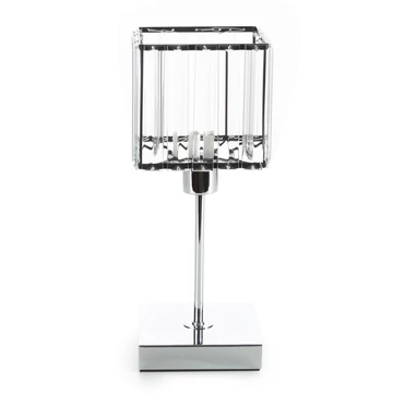 Ceramika asztali lámpa, dekoratív és stílusos, fém és kristály, átlátszó színben Ceramika asztali lámpa, dekoratív és stílusos, fém és kristály, átlátszó színben