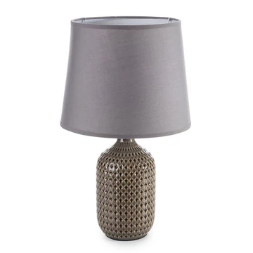 Ceramika asztali lámpa, elegáns és stílusos, kerámia és poliészter, szürke-beige színben Ceramika asztali lámpa, elegáns és stílusos, kerámia és poliészter, szürke-beige színben