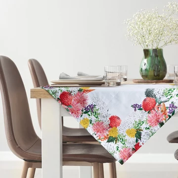 Obrus Summer3 nyári asztalterítő virágmintás 100% poliészter természetes szín Obrus Summer3 nyári asztalterítő virágmintás 100% poliészter természetes szín