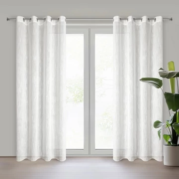 Adele függöny, kész, 140 cm széles, 250 cm hosszú, 100% poliészter, fehér színben Adele függöny, kész, 140 cm széles, 250 cm hosszú, 100% poliészter, fehér színben