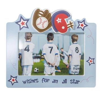 Díszítő fa keret Alex 100% fa, világoskék színben Díszítő fa keret Alex 100% fa, világoskék színben