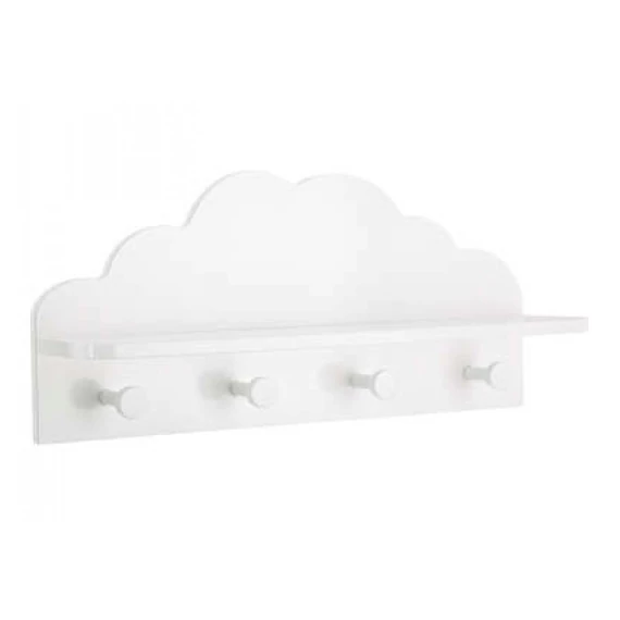 Felhő alakú polc ruhaakasztóval Felhő alakú polc ruhaakasztóval