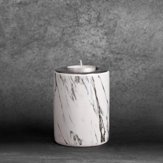 SANA kerámia gyertyatartó márvány mintával SANA kerámia gyertyatartó márvány mintával
