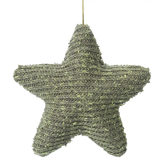 Irin ünnepi dísz - csillag alakú, zöld Irin ünnepi dísz - csillag alakú, zöld