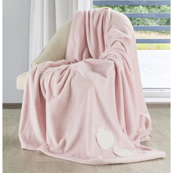 Heart Koc, Flano, Nagyon puha, 100% poliészter, Rózsaszín Heart Koc, Flano, Nagyon puha, 100% poliészter, Rózsaszín