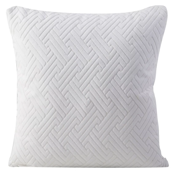 ISLA párnahuzat bársonyból, jacquard geometrikus mintával