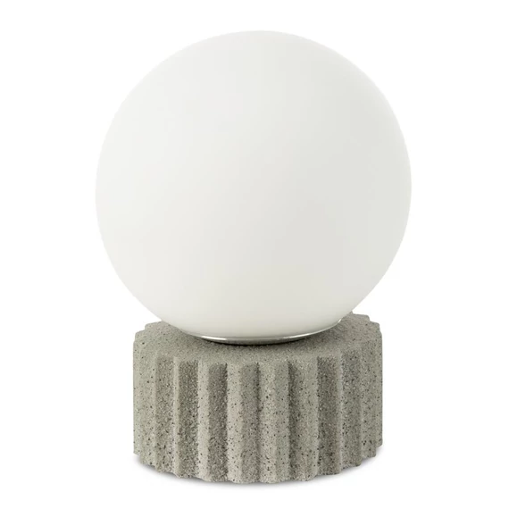 Aspen Lampa - Dekoratív Asztali Lámpa, Betondizájn, Fehér Szín